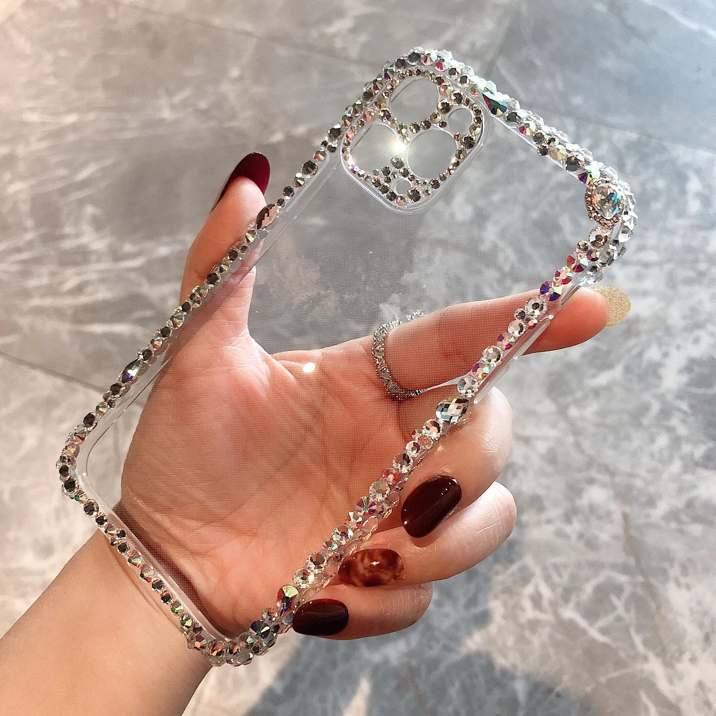 Bling Rhinestone Diamond Soft Case for iPhone 11–17 Pro Max – Glitter Shockproof Cover