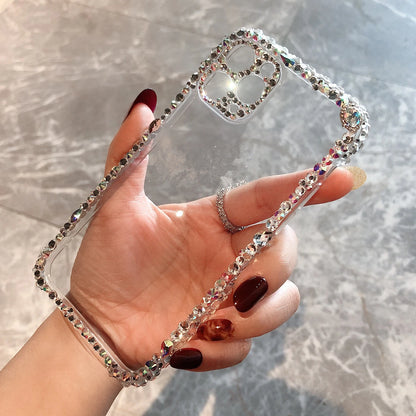 Bling Rhinestone Diamond Soft Case for iPhone 11–17 Pro Max – Glitter Shockproof Cover