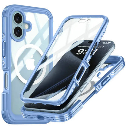 Shockproof 360° MagSafe Crystal Case for iPhone 16 & 17 Pro Max/Plus