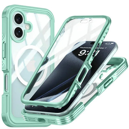 Shockproof 360° MagSafe Crystal Case for iPhone 16 & 17 Pro Max/Plus