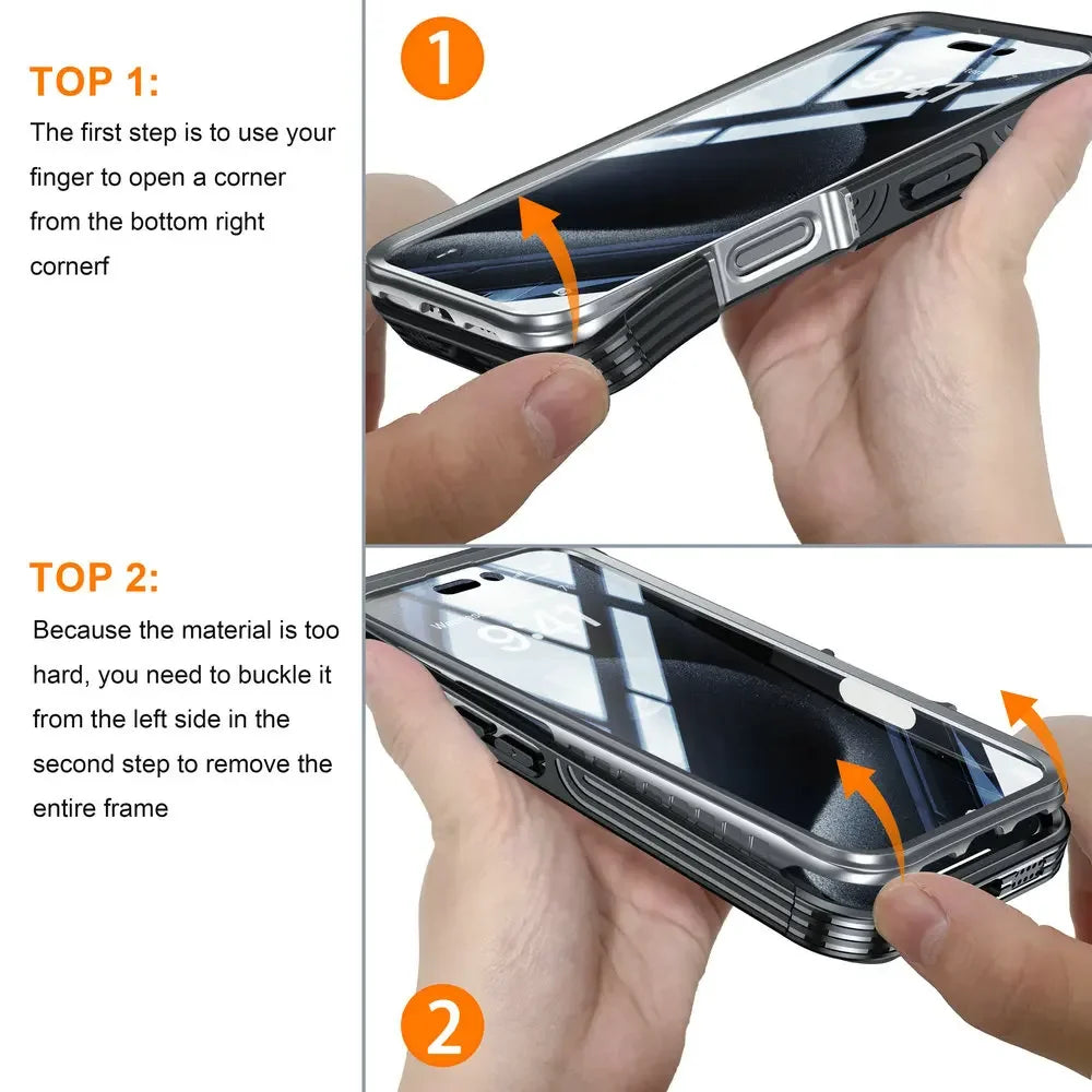 Shockproof 360° MagSafe Crystal Case for iPhone 16 & 17 Pro Max/Plus