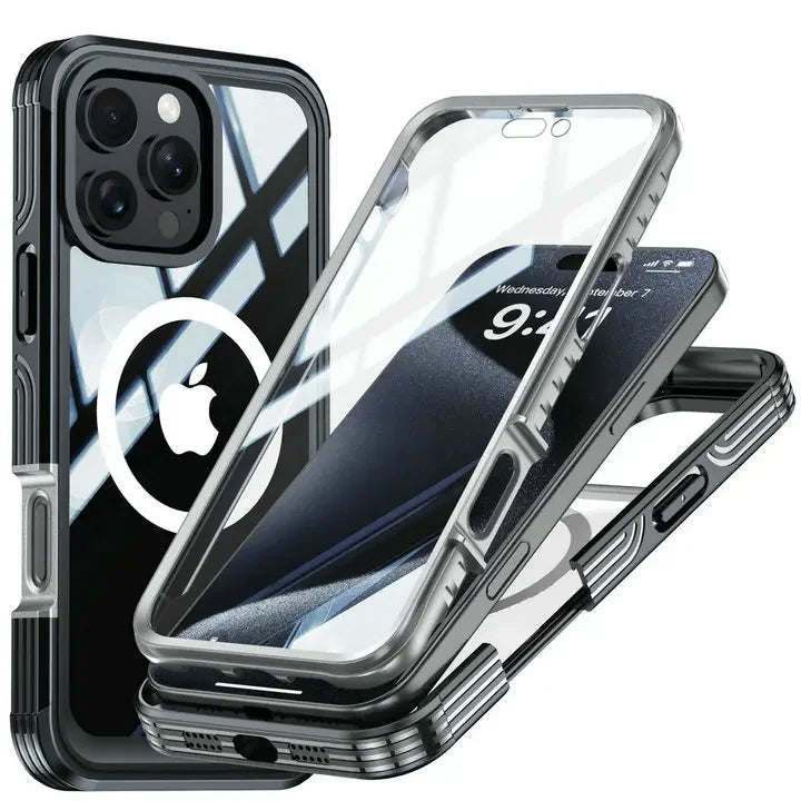 Shockproof 360° MagSafe Crystal Case for iPhone 16 & 17 Pro Max/Plus