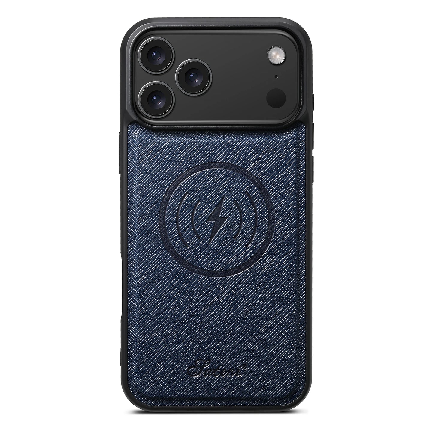 EUCAGR for IPhone 17 Pro Max 16 Plus 15 14 13 12 Magnet Wireless Charging Magsafe Phone Case Luxury Carbon Fibre Faux Leather