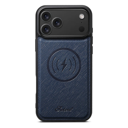 EUCAGR for IPhone 17 Pro Max 16 Plus 15 14 13 12 Magnet Wireless Charging Magsafe Phone Case Luxury Carbon Fibre Faux Leather