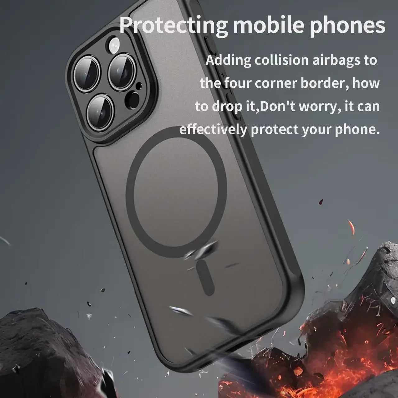 Luxury Matte MagSafe Clear Case for iPhone 16 & 17 Pro Max – Shockproof Cover
