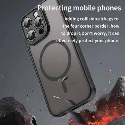 Luxury Matte MagSafe Clear Case for iPhone 16 & 17 Pro Max – Shockproof Cover