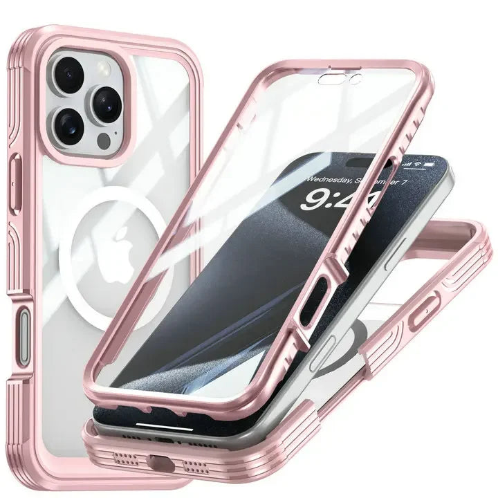 Shockproof 360° MagSafe Crystal Case for iPhone 16 & 17 Pro Max/Plus