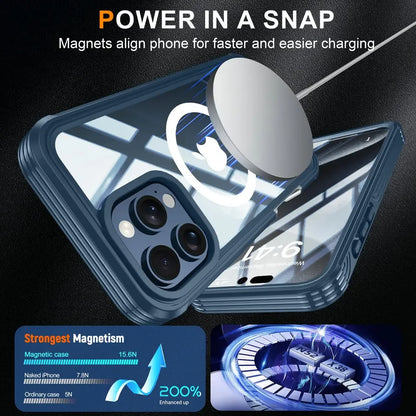 Shockproof 360° MagSafe Crystal Case for iPhone 16 & 17 Pro Max/Plus